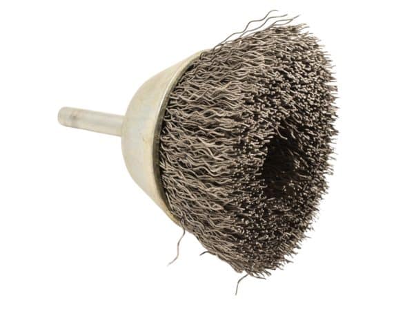 Mounted Wire Cup Brushes - 50mm Steel - 6mm Shank