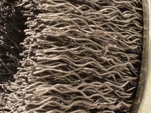 Mounted Wire Cup Brushes - Crimped Wire Close Up - Steel