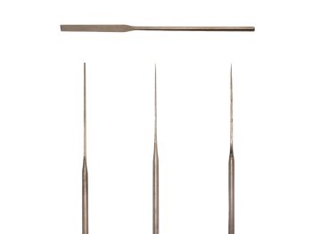 Quick-Zip file carrier shown at full 140 mm length with Flat, Flexible and Tapered side profiles