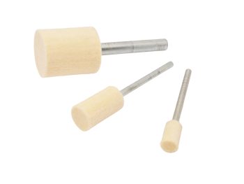 Cylindrical RODA mounted felt bobs in three different sizes