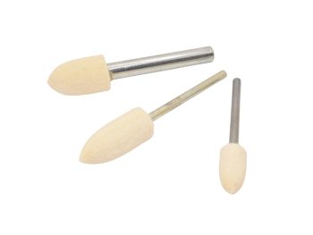 Pointed RODA mounted felt cones in three different sizes