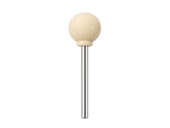 Single RODA ML sphere mounted felt polishing point on a metal shank