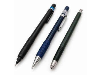 Black small, navy blue medium and green large mini ceramic stone holders shown empty with their different grips and tips.