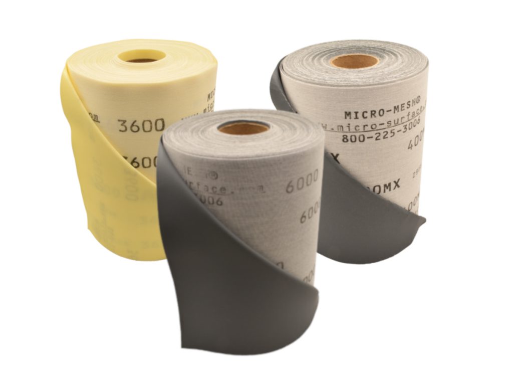 Full range of abrasive grades of Micro-Mesh in roll form