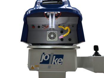 ENESKAlaser 1100 Open working area with welding head and shielding-gas nozzle