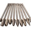 Carbide Burr Sets - 6mm Mixed Head - Double Cut - 3mm Shank - Set of 10