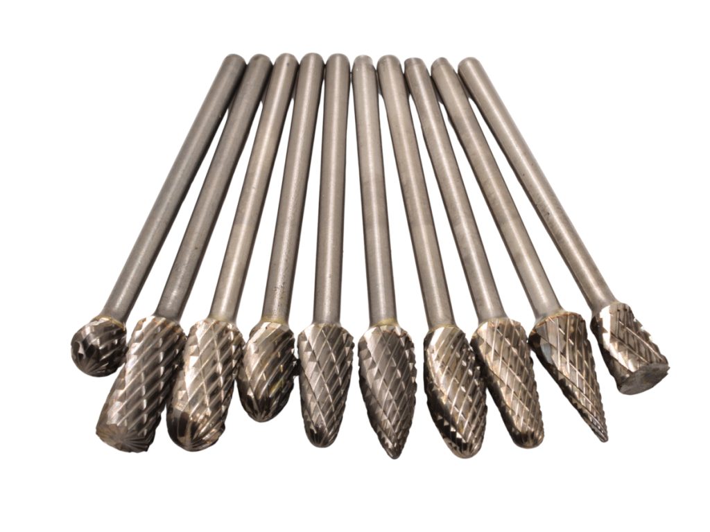 Carbide Burr Sets - 6mm Mixed Head - Double Cut - 3mm Shank - Set of 10