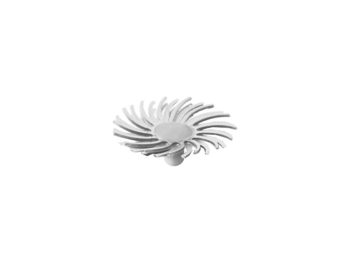 1/2 inch Dedeco Sunburst TC snap-on radial bristle disc 120 grit aluminium oxide white for light deburring