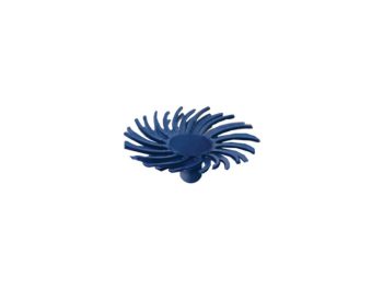 1/2 inch Dedeco Sunburst TC snap-on radial bristle disc 400 grit aluminium oxide blue for fine finishing