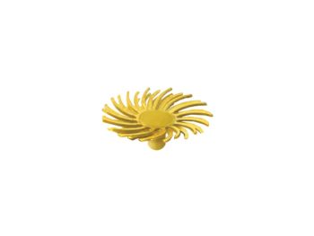 1/2 inch Dedeco Sunburst TC snap-on radial bristle disc 80 grit aluminium oxide yellow for heavy cleaning