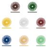 1 inch Dedeco Sunburst TC radial bristle discs in an assortment of grades for surface preparation