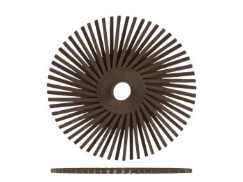 Dedeco Sunburst 3 inch TA radial disc in 36 grit brown ultra-coarse grade
