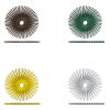 Assortment of Dedeco Sunburst 3 inch TA radial discs in brown, dark green, yellow and white grits