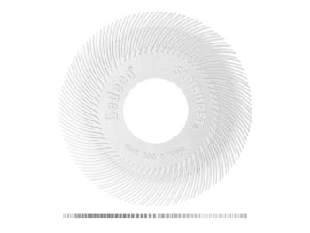 Dedeco Sunburst 6 inch TC radial bristle disc, 120 grit medium white grade