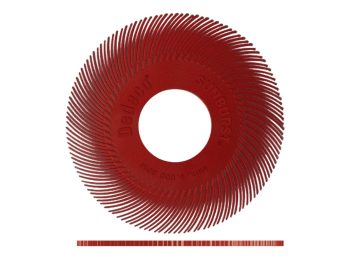 Dedeco Sunburst 6 inch TC radial bristle disc, 220 grit standard red grade