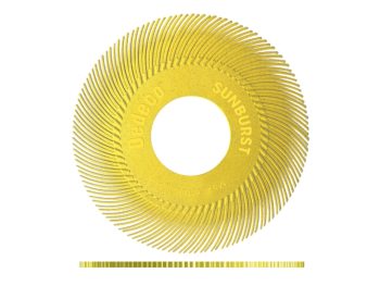 Dedeco Sunburst 6 inch TC radial bristle disc, 80 grit coarse yellow grade