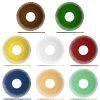 Eight colour-coded 6" Dedeco Sunburst TC loose radial discs from 36 grit to 1 micron