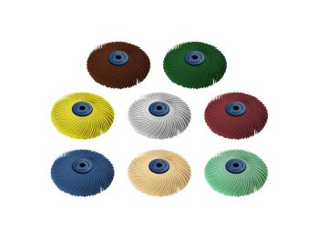 Eight 3-inch Dedeco Sunburst TC 3-ply radial wheels in the eight-grade assortment