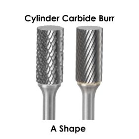 Cylinder carbide burrs on 6mm