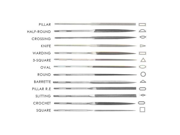 Precision Needle Files Swiss Grobet / Vallorbe 16cm