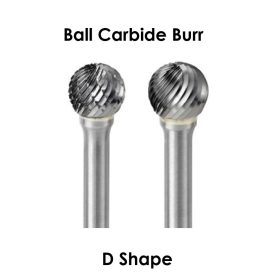 Ball carbide burr on 6mm