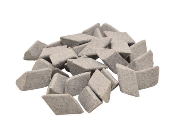 ROSLER Vibratory Media - RS 10 15 S - Medium Ceramic Triangles (Angle Cut)