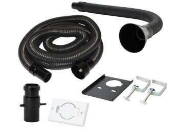 Extraction hose kit for dustpro extraction units featuring automatic flush seal system