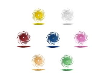 7/8" (22mm) Dedeco Sunburst TC Radial Bristle Discs - Knife-Edge