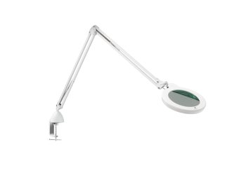 Daylight MAG Lamp S long arm LED magnifier lamp with clamp mount and 5 inch glass lens
