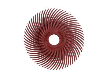 2 inch Dedeco Sunburst TC radial disc in red 220 grit standard grade