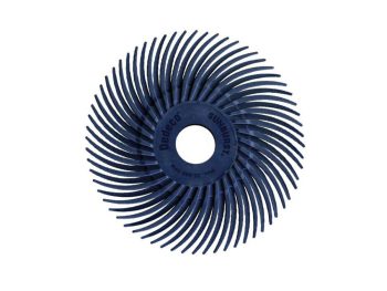 2 inch Dedeco Sunburst TC radial disc in blue 400 grit fine grade