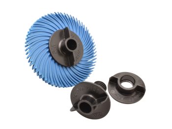 2 inch Dedeco Sunburst TC radial disc mounted on tapered spindle screw adapter