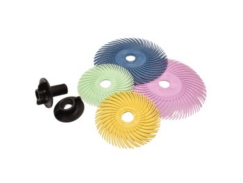 screw adapter with compatible loose 50mm & 75mm radial discs