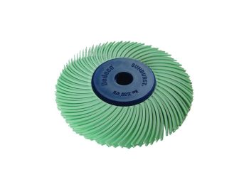 Light green 1 micron Dedeco Sunburst 2 inch TC 3-ply radial wheel assembly