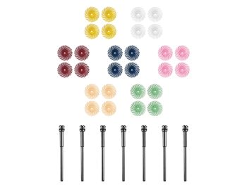 Dedeco Sunburst 7/8-inch TC 4-ply assortment with 28 radial discs and seven 2.35mm mandrels