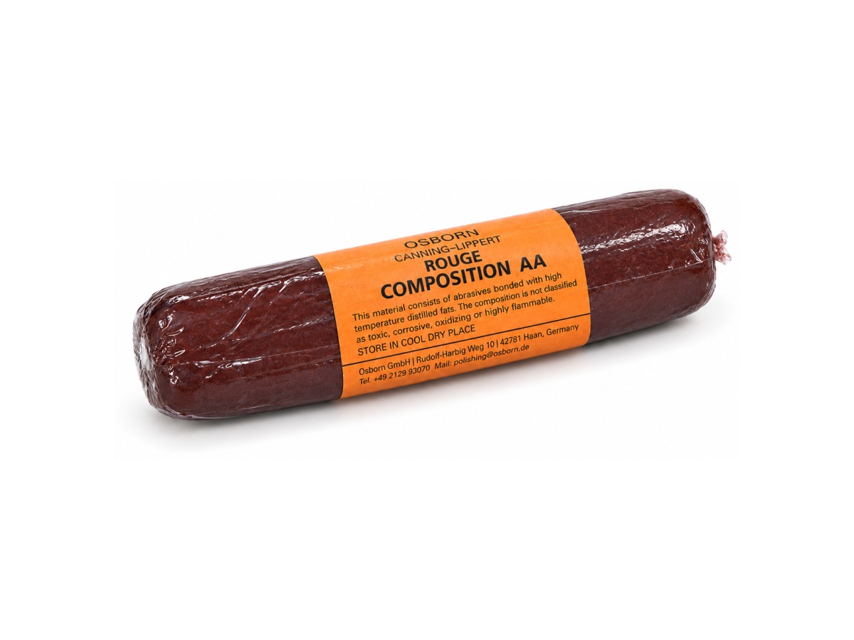 AA Rouge polishing compound bar with orange Osborn Canning-Lippert label