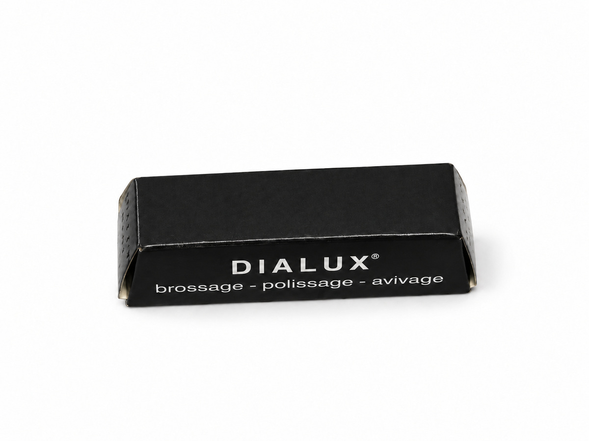 Dialux Black polishing compound bar in black packaging on a white background.