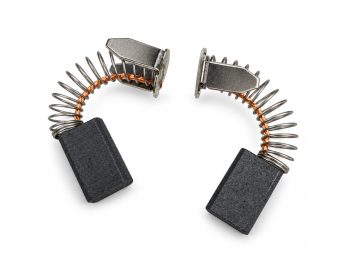 Pair of LY128 carbon brushes with springs, copper leads and metal contacts